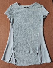 Simply Vera Wang Women's Tunic Blouse Size Xtra Small Light Blue Short Sleeve
