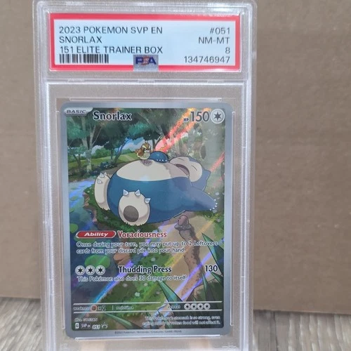 Pokémon Snorlax 051 Scarlet & Violet Promo Holo Ability PSA 8