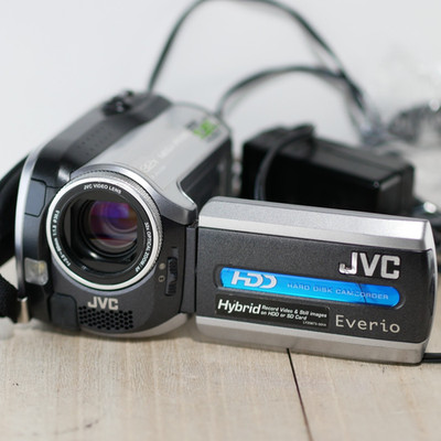 JVC Everio GZ-MG155 30GB Hard Drive Camcorder Kit Silver *GOOD/TESTED*
