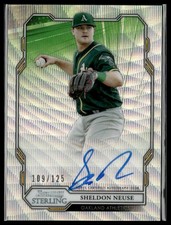 Sheldon Neuse 2019 Bowman Sterling Prospect & Rookie Autographs Wave /125