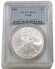 2009 SILVER EAGLE PCGS MS70