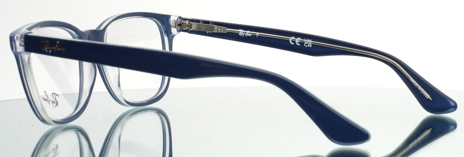 RAY BAN RB1592 3853 Navy Unisex Kids Square Full Rim Eyeglasses 46-16-125 B:35