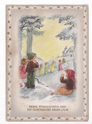 ANGEL CHRISTMAS 1961: Angels Sneak Through The Woods (with sapling and more) gel.