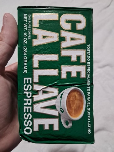 Caffè La Llave Espresso Caffè Macinato Tostato Scuro 10 Oz Macinatura Multiuso