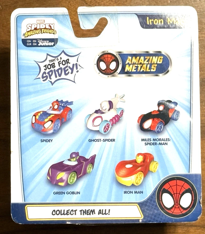 Marvel Spidey & His Amazing Friends Amazing Metals Iron Man Vehicle – New Sealed - Image 2 of 2