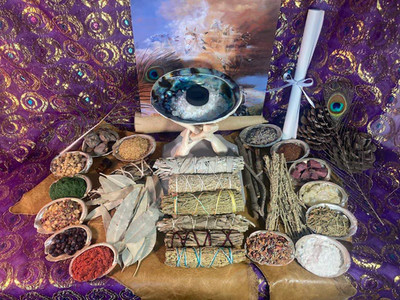 Colors of The Wind Smudge Mix: 37 Ingredient Custom Sage!  Instruction, Charcoal