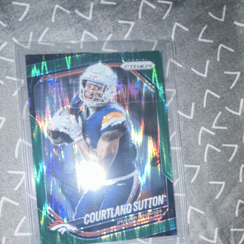 Panini 2025 Prizm Football Courtland Sutton Green Prizm #163 Denver Broncos