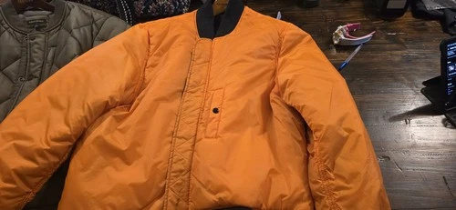 Banana Republic Men's XL Olive Diamond Quilted Bomber Jacket Polyester Snap image 2
