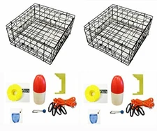 2-Pack of KUFA Vinyl Coated crab Trap & accessory kit (S60+CAP1) x2