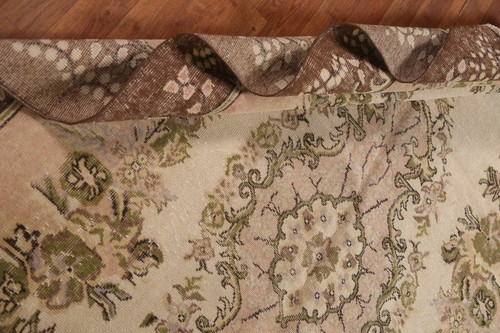 Vintage Handmade Floral Sparta Turkish Area Rug 6x10 Hand-knotted Wool Carpet - Picture 18 of 21