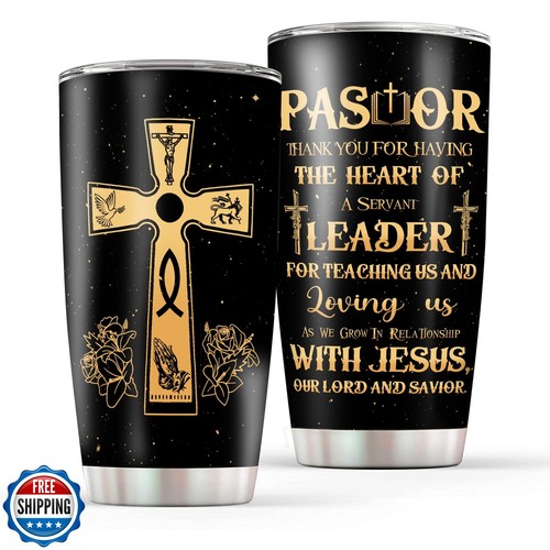 Pastor Appreciation Gifts Cup Tumbler 20Oz Thank You Gifts for Christian Men