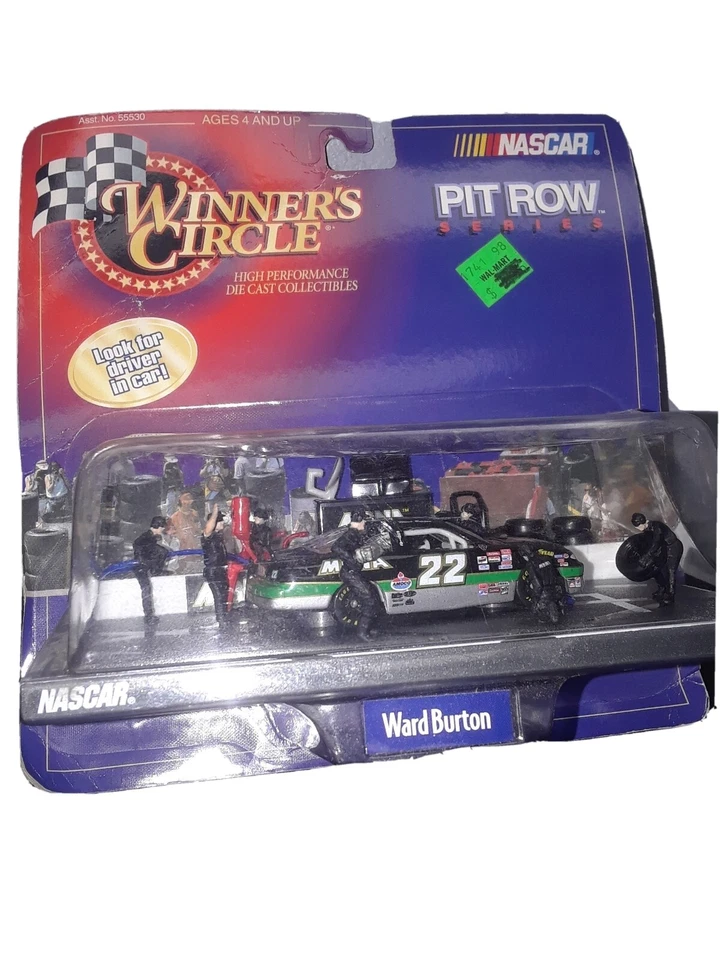 Ward Burton Winner's Circle #22 Pit Row Series 1999 escena de auto y tripulación 1/64 Foto 3 de 4