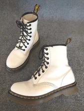 Dr Martens Boots Womens US Size 6 White Air Wair 11821 8 Hole Combat Boots