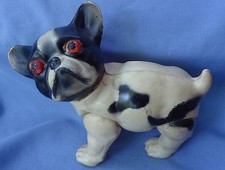 FRENCH BULLDOG CELLULOID DOG TOY 5" figurine 1920s