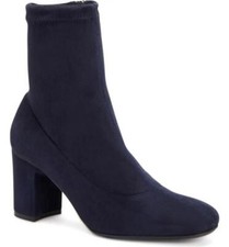 550 - AQUATALIA Briana Stretch Suede Weatherproof Boot in Navy Size 10