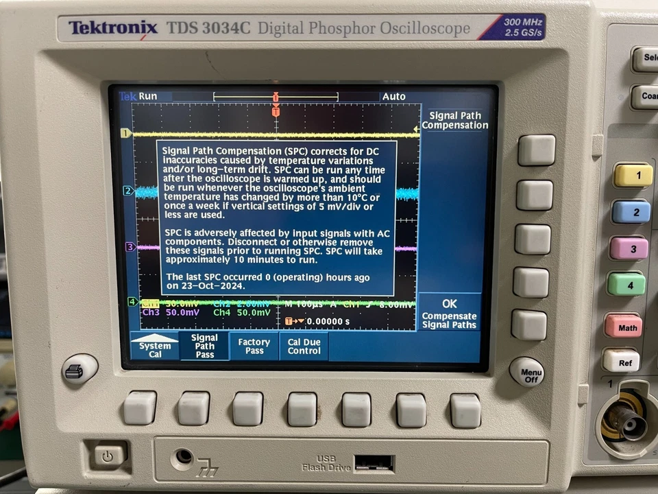 Tektronix TDS3034C Digital Oscilloscope 300MHz, 4Ch, 2.5 GS/s , SPC PASSED_ 0145 - Image 3 of 4
