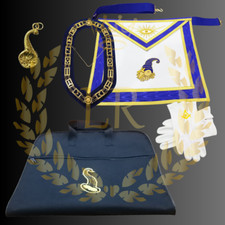 Masonic Regalia Blue Lodge Senior Steward Premium Quality Apron Set Big Deal