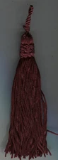 6" BURGUNDY WINE CHAINETTE CROWN TASSELS LOT OF 12 