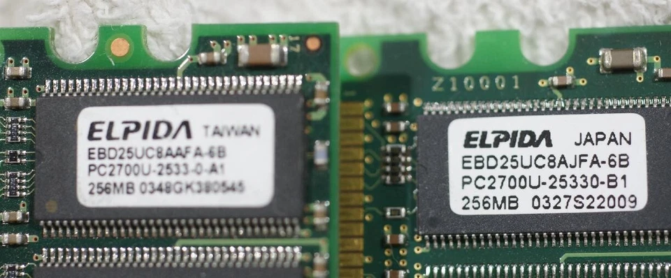 8 sticks 256MB ea.,  3-PC2100, 2-PC2700, 3- PC3200, non-ECC, all working Exc+ - Image 3 of 4