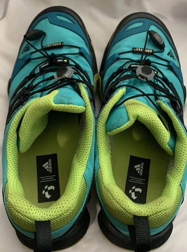 Adidas Traxion Gore-Tex Women’s Trail Size 8.5 Black/Teal/ Green Shoes - Picture 6 of 8
