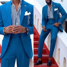Men's Suit Slim Fit Peak Lapel Formal Wedding Business Outdoor Casual Outfits