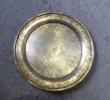 Antiguo Vintage 148 años Ritual Religiones Hinduismo Latón Oro Puja Thali