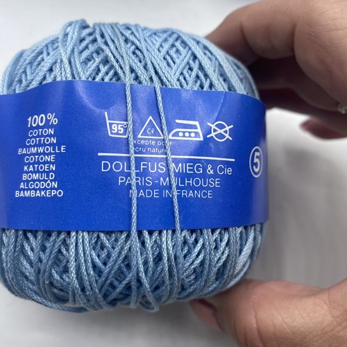 DMC Ecossia Thread Embroidery 100% Cotton Made In France Light Blue Lot Of 7 New - Picture 11 of 11
