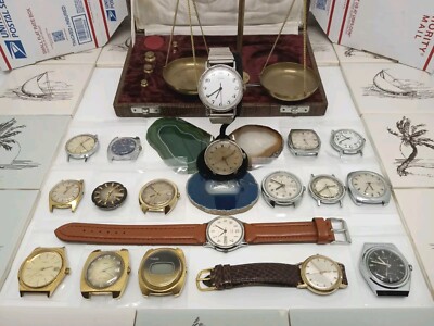 Timex Marlin Mens Watch Face Lot (18) Super Rare Vtg Antique Untested Collection