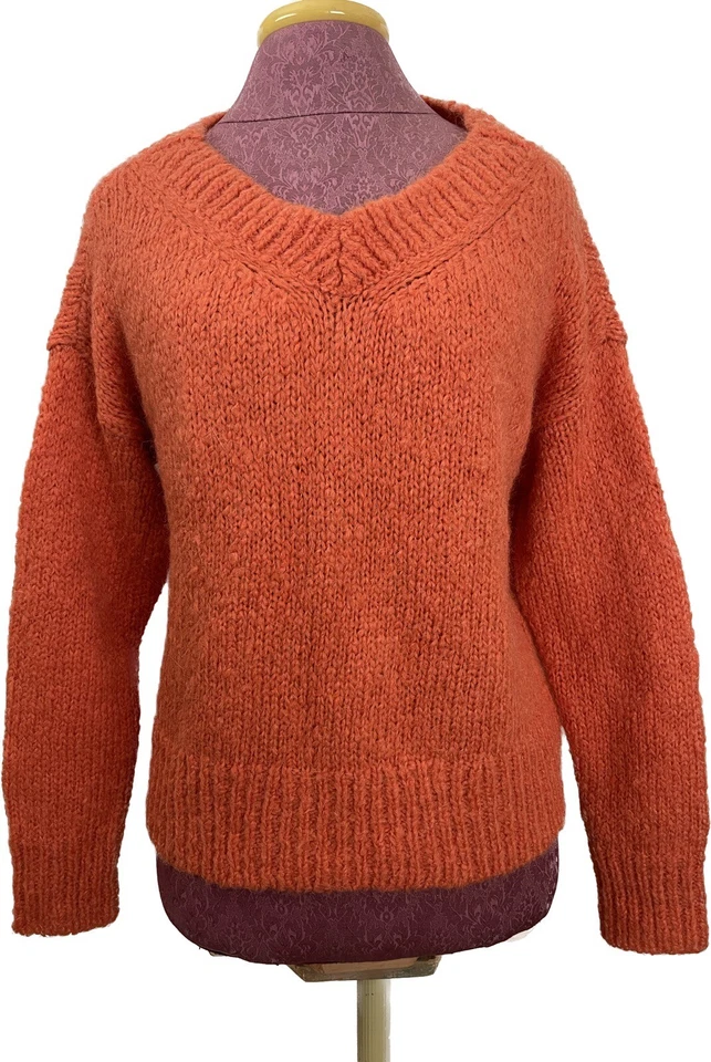 Suéter Club Monaco para mujer mezcla de lana naranja venta al por menor $179 Foto 2 de 4