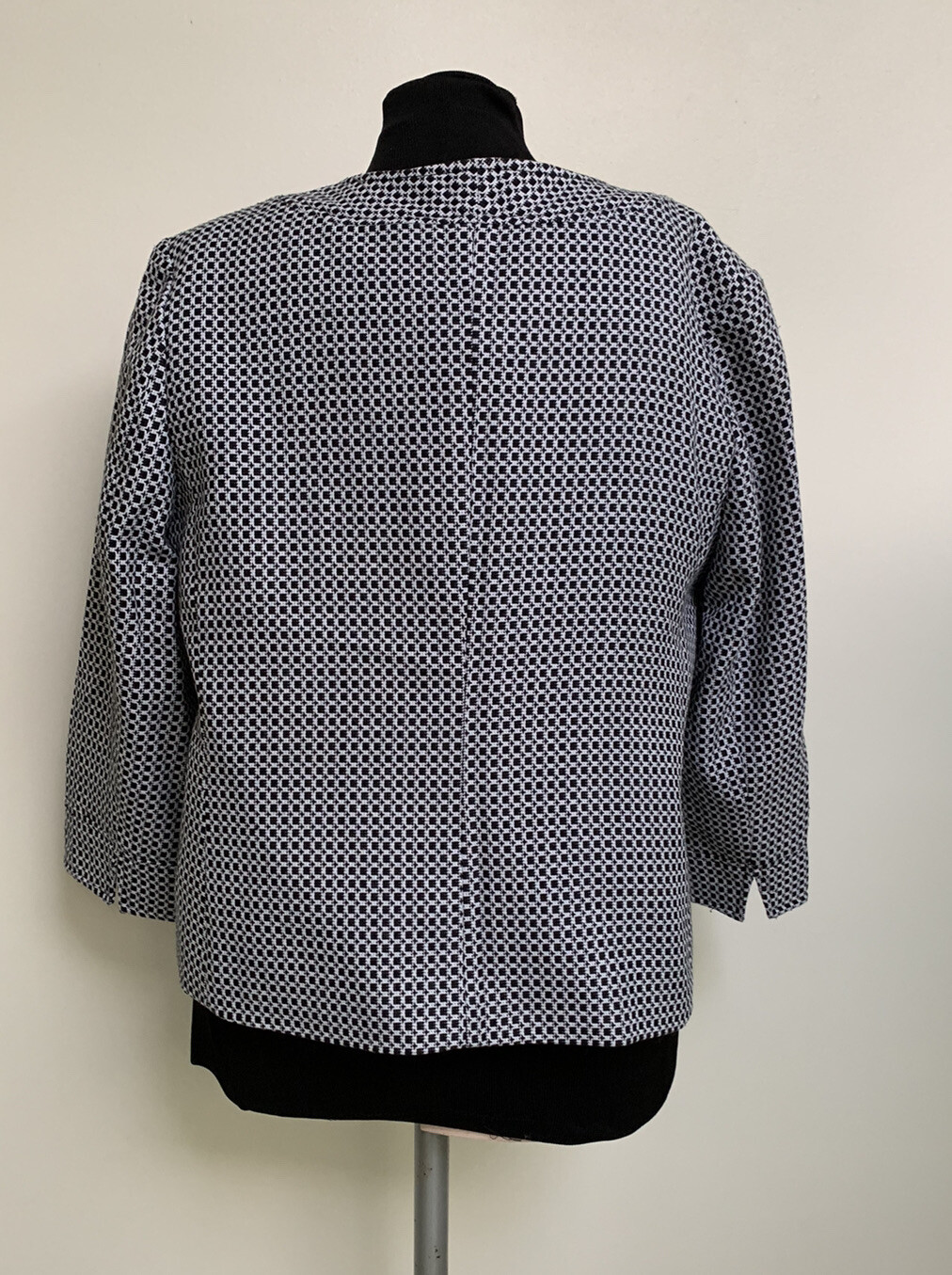 Covington Black White Checkered Jacket Blazer-Lar… - image 5