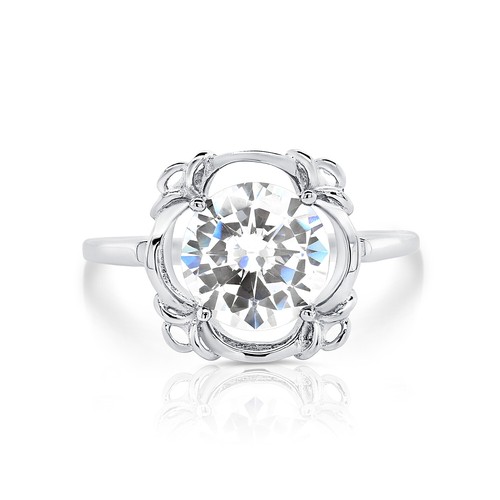 925 Massiv Sterlingsilber Rund Brillant Geburtsstein CZ Zirkonia Edelstein Ring - Bild 4 von 17