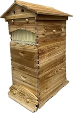 Beekeeping 3 Box Full Kit 2x Brood 1x Auto Seep Honey Super Beehive Frame WAXED