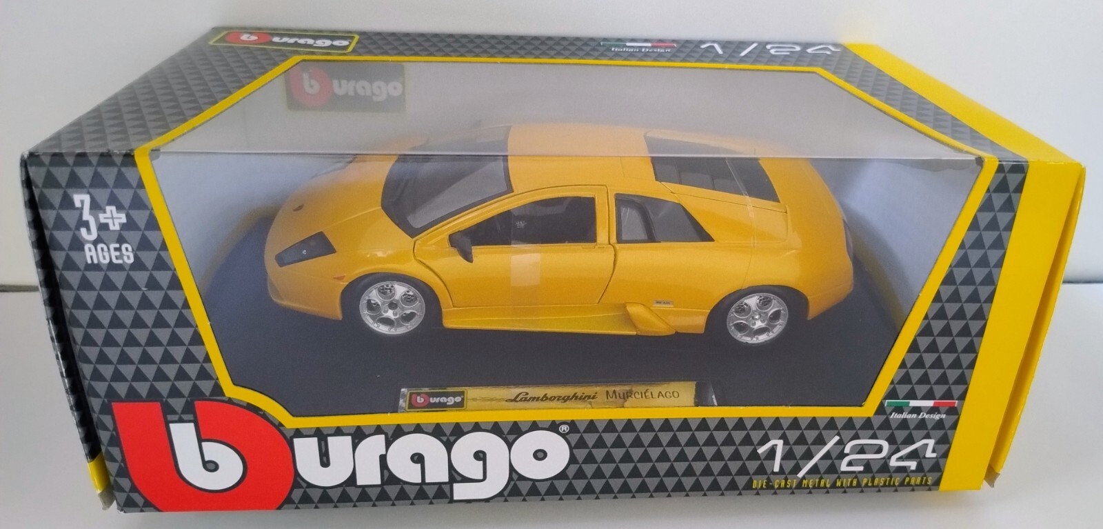 Burago - LAMBORGHINI MURCIELAGO (Yellow) - Die Cast Model - Scale 1:24