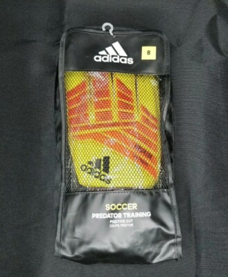  Adidas Predator Soccer Gloves (Solar Yellow/Solar Red/Black) Unisex Size 8 
