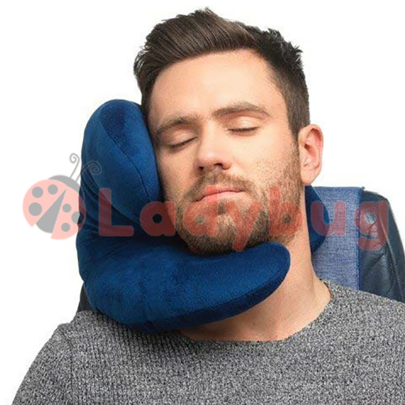 Travel Pillow Flight J Shaped Head Chin Support Neck Pillow Soft For