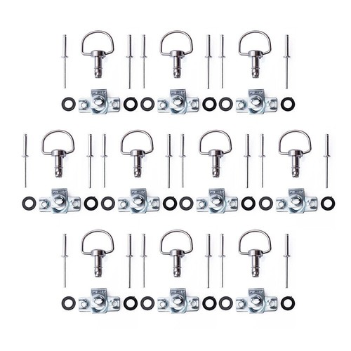 Racing Fairing Fasteners Quick Release 1/4Turn D-ring Rivet Universal 10Set - Picture 3 of 3
