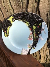 NotNeutral MUMBAI Plate 12” City Map 2009 Porcelain Made in Poland Collector