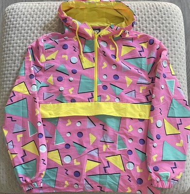 Retro Geometric 80 s Style Wind Breaker 