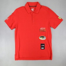 Puma Ferrari Polo Shirt SF Street Red 125 S Italy Mens sz M Short sleeve Maly