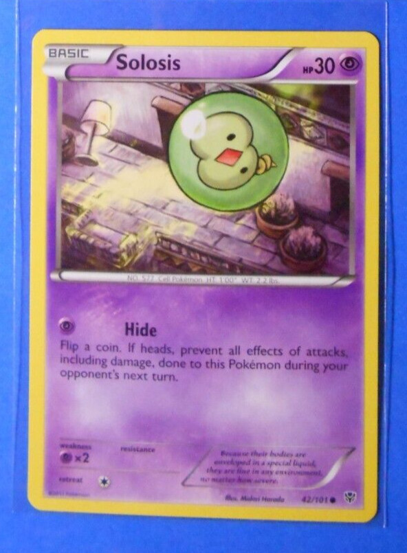 Solosis 42/101 Pokemon card BW Plasma Blast common NM
