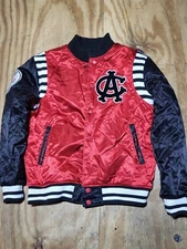 Stall & Dean Negro League Baseball Jacket Men M Chicago Giants Reversible.