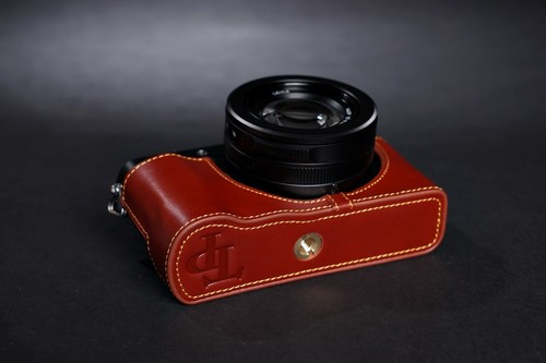 Handmade Genuine real Leather Full Camera Case bag Cover for Panasonic LX100 - Picture 7 of 11