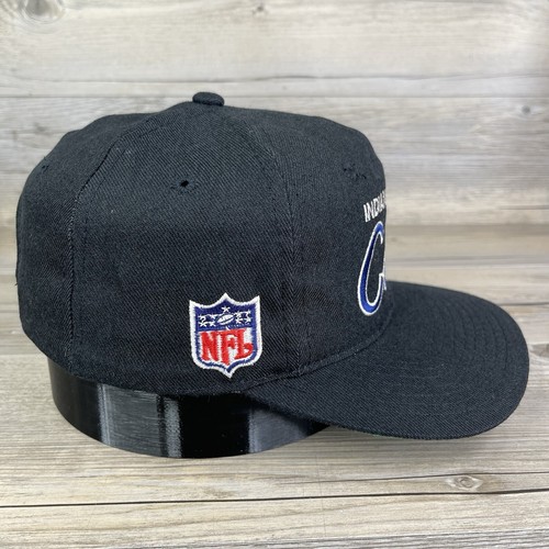 Vintage Indianapolis Colts Hat Cap Sports Specialties Script Black Dome Snapback - Picture 4 of 13