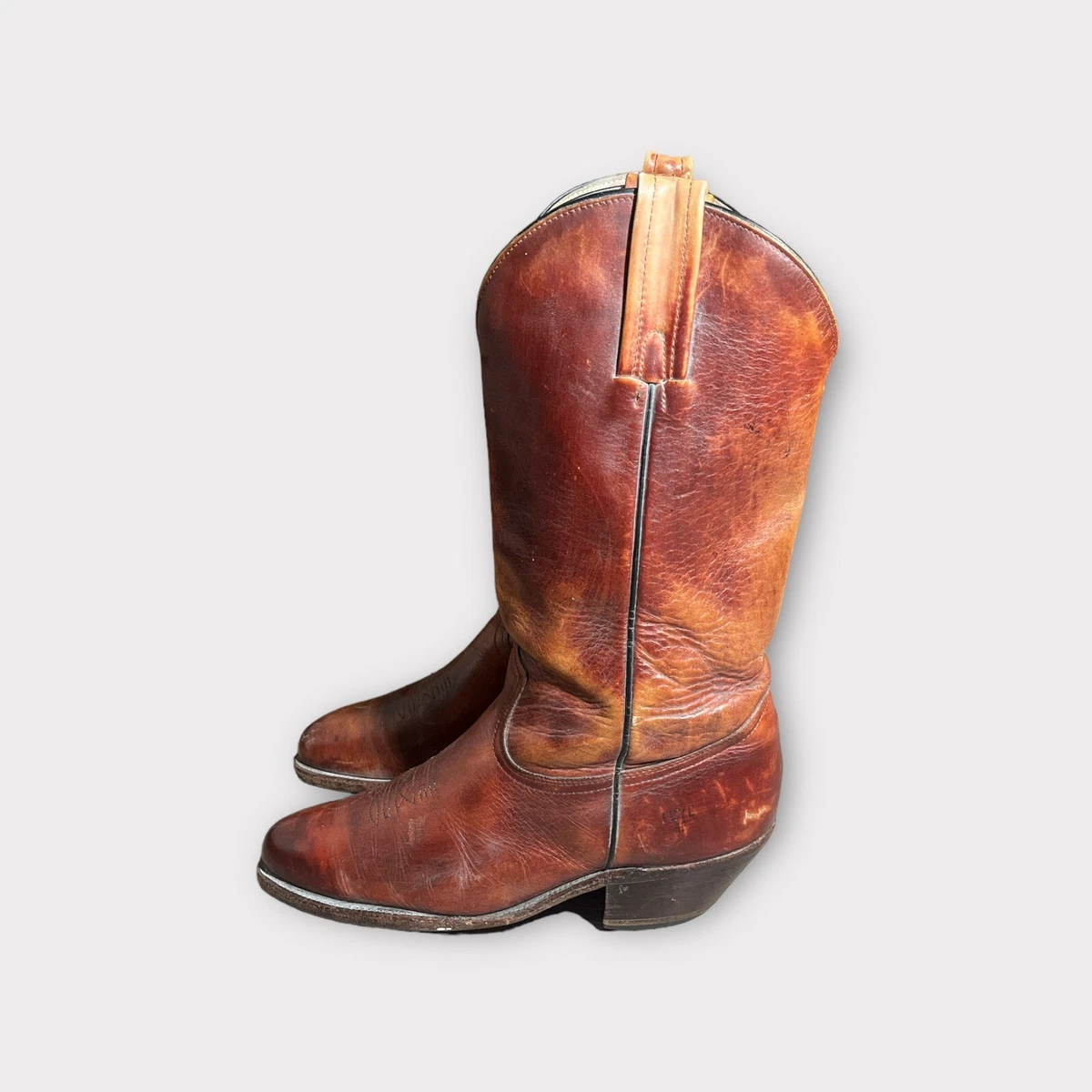Frye Authentic Vintage 1970s Cowboy Boots (Made in U.S.A.) 10 D