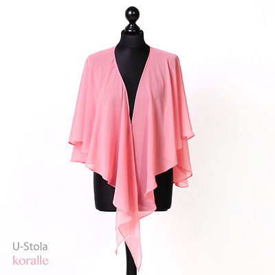 Stola In Fettuccia Di Chiffon Bianca Con Fiorellini Azzurri - Donna... | Su MissHobby - Foto 5