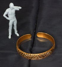 Kubachi Vintage Handmade Copper Ring Jewelry Lacquer coated Gold color.