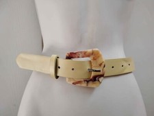 NOWY DZIEŃ Letni żółty pasek Rozmiar Duża klamra skorupy żółwia Nowy