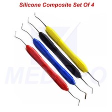Dental Composite 4PCS Silicon Handle Composite Filling Instruments Restoration