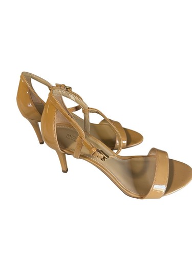 Michael Michael Kors beige sling back leather Simone heels size 7.5 M - Picture 4 of 5