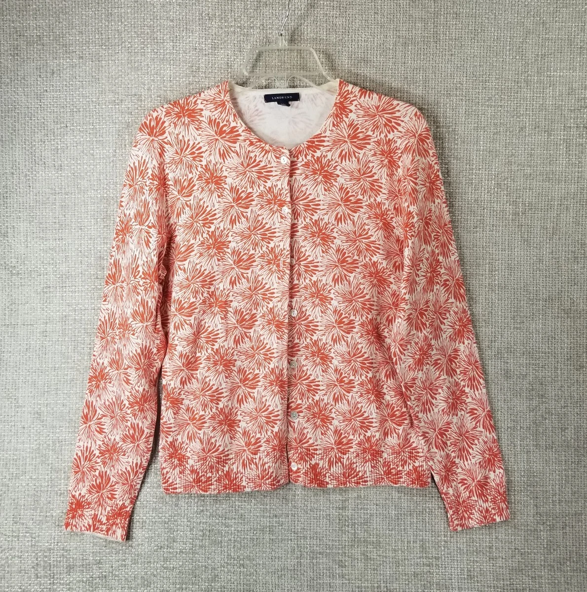 Lands end supima cotton cardigan clearance